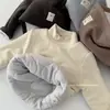 Camiseta Acolchada Básica para Niños 2025 Nuevo Estilo Invierno Espesada Interior de Media Cuello Alto para Niños y Niñas