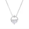 Collar Nalan S925 Plata de Ley Manantial Claro con Circonita Sintética, Personalidad de Nicho, Cadena de Clavícula Minimalista de Moda D2903