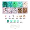 Transfronterizo 10 Rejillas Disco de Cerámica Blanda Cuentas de Letras DIY Pulsera de Cuentas Estilo Bohemio Juego de Accesorios de Joyería