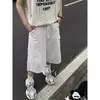 Calças Cropped Estilo Harajuku 2025 Novas para Homens e Mulheres Ins Preguiçoso Versátil Calças Casuais Brancas Estilo Hong Kong Tendência Estilo Solto