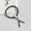 Pulsera de Cerámica Jingdezhen Nueva Pulsera de Cerámica Estilo Chino Joyería Hecha a Mano Cuerda Estilo Tíbet Puesto de Pulseras Jingdezhen
