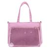 Gelatina Transparente Correa de PU Malla Bolso Dolor Hombro Único Tote Desmontable Periférico de Anime Mochila Estilo Universitario Tendencia
