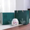 Miniatura Cerámica Pequeño Recipiente para Té Portátil Sellado Tarro de Almacenamiento para Polvo de Incienso y Ungüento, Caja de Empaque Vacía para Té Verde, Universal