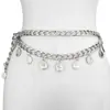 Cadena de Cintura con Colgante de Metal Elegante Transfronterizo Nueva Moda Tendencia Cadena para el Cuerpo de Chica Popular Cadena de Cinturón para Vestido