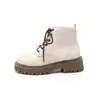 Otoño Invierno 2026 Nuevo Punta Redonda Tacón Medio Tacón Grueso de Moda Botas Martin para Mujer Retro Suela Gruesa con Cordones Comercio Exterior Botas para Mujer