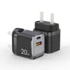 Cargador Rápido de Nitruro de Galio 65W Estándar Indio SKD Adecuado para Carga Rápida de Teléfonos Móviles Apple, Samsung, Huawei y Xiaomi