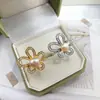 Accesorios de Anillo de Perlas DIY Flor Chapada en Oro Estilo de Lujo Accesible Soporte de Anillo de Mariposa Anillo de Perla de Pétalo Portador Vacío Apertura