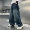 Roupas de Outono para Meninos Calça Jeans 2026 Novo Estilo Primavera e Outono Crianças Maiores Outono Meninos Calças Compridas Bonitas Modernas Calças de Barra Reta