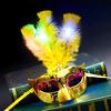 Máscara Luminosa Transfronteriza Máscara de Mascarada para Niños Media Cara de Zorro Halloween Accesorios de Fiesta para Adultos Venta al por Mayor