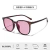 Óculos Europeus e Americanos Fl Anti-Luz Azul Transfronteiriços com Lentes de PC Marrom Âmbar Que Bloqueiam 480-520Nm, Óculos de Proteção Sem Grau Atacado