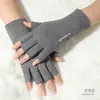 Guantes de Medio Dedo de Otoño e Invierno, Guantes Cálidos y a Prueba de Frío de Terciopelo Alemán, Guantes Táctiles sin Dedos para Escritura Flexible, Guantes de Ciclismo de Dedo Dividido y Dedo Completo
