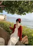 Vestido Longo Su San San Alça Fina Branco para Mulheres, Novo Estilo para o Início da Primavera, Elegante e Emagrecedor