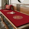 Cojín de Sofá de Madera Roja de Estilo Chino Nuevo Cojín Universal Antideslizante para las Cuatro Estaciones Cubierta Doméstica Cubierta de Tela Toalla Cojín de Sofá de Madera Maciza