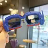 Óculos de Sol Polarizados Infantis Robô Autobots Mecha Desenho Animado Meninos Legais Óculos de Sol de Silicone Macio Pose Legal