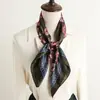 Pañuelo de Seda Estilo Europeo y Americano con Estampado Paisley Chal Protector Solar Pañuelo de Anacardo Seda Imitación Pañuelo Cuadrado de 70cm Pañuelo Profesional Femenino