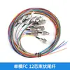 Cable de parcheo de fibra óptica Gigabit monomodo multimodo de 12 fibras SC/FC con pigtail bundle om3 LC 10 Gigabit de grado telecomunicaciones cuadrado-redondo ST