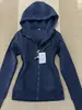 Chamarra sudadera azul marino de corte ajustado para mujer, estilo coreano de principios de otoño, hombro normal, entallada en la cintura, top corto, adelgazante, ropa ligera