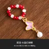 Cadena de Cuentas de Cristal de Fábrica Estilo Chino Colgante para Juego de Té Cuerda para Tapa de Tetera Púrpura Accesorios Retro para Ceremonia del Té Decoración de Tetera