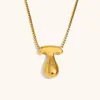 Collar de Diseño de Nicho de Moda Transfronterizo Ins Europeo y Americano Acero Inoxidable Chapado en Oro de 18 Quilates Collar con Letras de Burbuja de Alta Gama para Mujer