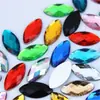 Rhinestones Acrílicos Ojo de Caballo de 9*18mm Sin Agujeros, Rhinestones de Fondo Plano para Joyería, Materiales Hechos a Mano para DIY, Decoración de Manualidades para Ropa