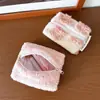 Bolsa de Maquillaje de Lana de Cordero Bolsa de Almacenamiento para Artículos Pequeños de Viaje Bolsa de Maquillaje de Felpa