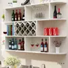 Gabinete de Vino Montado en la Pared Estante de Vino Moderno Simple Estante de Almacenamiento de Pared Compartimento de Vino en Forma de Diamante Estante de Vino Estilo Restaurante Montado en la Pared