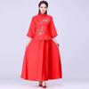 Vestidos de Dama de Honor Estilo República de China, Vestidos de Dama de Honor Estilo Chino, Vestidos de Hermanas, Cheongsam de Manga Larga, Tendencia de Moda China, Desfile de Moda Estilo Étnico