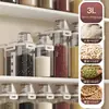Contenedor sellado para almacenamiento de granos para arroz, harina y cereales, tanque transparente de grado alimenticio mejorado a prueba de polvo y humedad para almacenamiento de alimentos