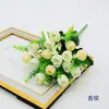 Flores artificiales para decoración del hogar, ramo de 15 capullos de rosa estrella, flores falsas para decoración de bodas y escaparates