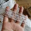Acessórios de renda chiffon punho de saia borda do decote acabamento decorativo tecido de renda plissada DIY feito à mão
