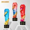 Troféu de Cristal Colorido Criativo Resina Personalizada Atmosfera de Alto Padrão Medalha de Funcionário Destaque para Reunião Anual da Empresa Ornamentos