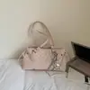 Bolsa de ombro com poá estilo coreano para mulheres, nova moda primavera 2026, bolsa de axila, bolsa tote de mão moderna de nicho