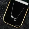 Collar Mariposa Pequeña de Zirconia Fresca Original de Plata de Ley S925 para Mujer Diseño de Nicho Lujo Accesible Cadena para Clavícula de Gama Alta Venta al por Mayor
