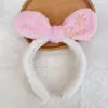 Diadema de felpa antideslizante para mujer, diadema para el pelo, accesorios para el pelo, máscara facial de dibujos animados linda nueva