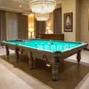 Mesa de Billar Estilo Ruso para Uso Doméstico y Comercial, Pizarra Estándar Marco de Acero, Mesa de Billar Bola Ocho Negra Estilo Chino, Venta Directa del Fabricante