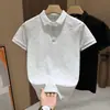 Camisa Polo de Manga Curta com Gola Reversível para Homem, Camiseta de Verão de Marca Tendência, Estilo Coreano Slim Fit, Top Versátil Tendência Novo 2025