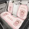 Cojín de Asiento de Coche Lindo de Dibujos Animados para Todas las Estaciones, Cojín de Asiento Oso Esponjoso Corazón de Niña, Cojín Protector de Asiento de una Pieza