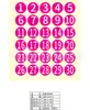 Adesivos de Etiqueta Mensais em Estoque 30/50/80mm Redondos Coloridos Adesivos Adesivos de Classificação Trimestral