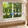 Pingentes de borboleta coloridos de cristal feitos à mão para pendurar em carros, quartos e varandas; suprimentos para pulseiras DIY; sourcing transfronteiriço