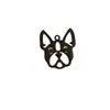 Novos Acessórios para Joias DIY Pingente de Animal Pug Aço Inoxidável Galvanizado Brilhante Acessórios Pequenos Feitos à Mão Brincos