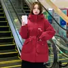 Chaqueta acolchada de algodón de moda para mujer, nuevo estilo 2026, longitud media, talla grande, corte holgado, abrigo acolchado, chaqueta de algodón de invierno, prenda exterior engrosada