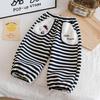 Pantalones de Chándal de Felpa con Dibujos para Niñas Otoño e Invierno Engrosados Casuales Pantalones de Invierno para Guardería Pantalones de Chándal Rayados