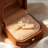 Anel de Flor com Cravejado de Diamante em Prata de Lei S925 Yuanfan para Mulheres, Estilo Fresco Casual da Moda com um Toque de Luxo, Anel Ajustável Versátil