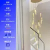 [Personalizado] Araña Colgante Larga para Escalera de Caracol de Villa, Araña Italiana para Escalera, Luz Dorada para Escalera de Doble Altura