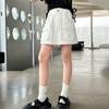 Shorts de mezclilla para niña 2025 Verano Nuevo Culottes delgados para niños grandes Estilo coreano Ropa exterior Falda corta Crock