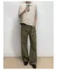Calça jeans azul estilo vintage americano, elegante, estilo workwear francês, unissex, lavada e desgastada, perna reta, calça de trabalho casual, moderna