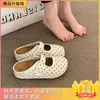 Essencial para o trajeto: Sandálias mule femininas de novo estilo, com sola macia, antiderrapantes, para uso externo, com design de bolinhas respirável, perfeitas para o trajeto preguiçoso