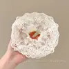 Suave con el cabello, elegante y con estilo, scrunchie, pasador de malla floral pequeño estilo coreano, accesorio para el cabello plisado de estilo de hada