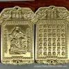 Al por mayor Antiguo Latón Dios de la Riqueza Guan Gong Placa Guanyin Placa Bendición del Oficial Celestial Bronce Placa Colgante Llavero Artesanías