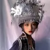 Pente de coroa de ferramenta inferior para menina, grampo de cabelo, ornamento étnico de vento, cocar do povo do domínio Gu, estilo antigo, exótico, região étnica Miao